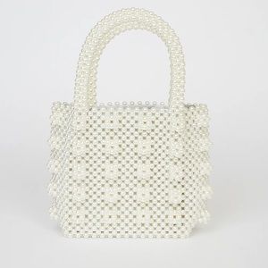 Lulus Mickey White Pearl Mini Handbag